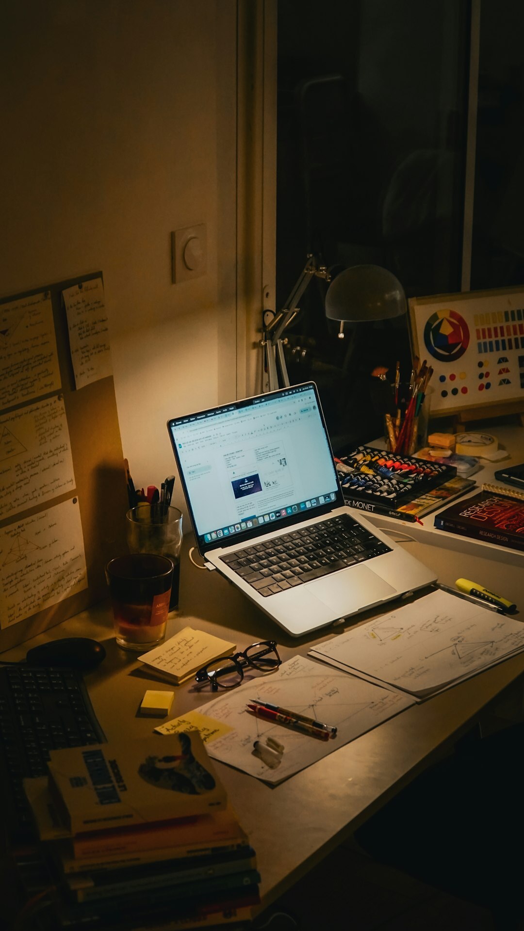 mysterious night desk